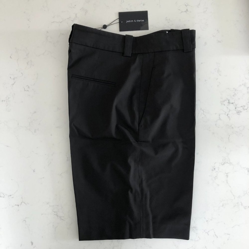 Judith & Charles Basil Bermuda Pant Shorts in Cotton + Viscose Black Sz 10 NWT - Picture 5 of 12
